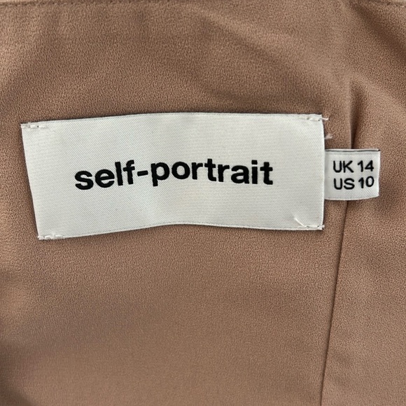 NWOT Self-Portrait "Yoke Frill Star" White Mini Dress Lace Detail Size US 10 - Picture 8 of 16